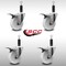 Service Caster 4'' SS Nylon Swivel 1'' Expanding Stem Caster Set Total Lock Brake, 4PK SCC-SSEXTTL20S414-NYS-1-4 - alternate 4